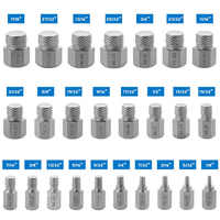 Ensemble d'extracteurs de vis endommagées en gros, 25 pièces, extracteur de vis, écrou, vis cassée, outil de réparation, type de fixation, boîte en plastique