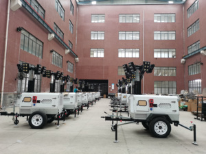 9M mast 6x350W di động tháp ánh sáng máy phát điện diesel thủy lực dễ dàng cài đặt xách tay dẫn ánh sáng - Product Image 4