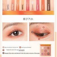 Palette de fards à paupières neuf couleurs imperméable, effet nacré et mat, tons terreux, pour le commerce transfrontalier, produit phare, fabrication OEM