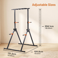 Barra de dominadas ajustable para uso en gimnasio en casa, máquina de ejercicios duradera y de gran venta