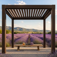 Pergola Aluminium Multi Matching dengan Kisi-kisi untuk Aplikasi Villa, Kolam Renang, dan Homestay