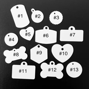 Handysub Double Sided Round capesante Circle Bone Sublimation targhette per <span class=keywords><strong>gatti</strong></span> in alluminio targhetta per cani bianca vuota modello per animali domestici - Product Image 6