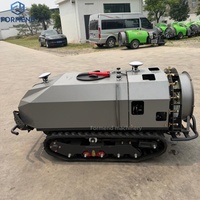 Pulvérisateur agricole télécommandé 500L sur chenilles pour désherbant et brumisateur, idéal pour grandes surfaces agricoles