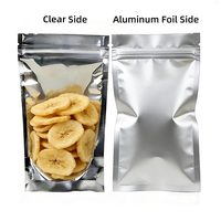 Sachet Doypack Personnalisé Semi-Transparent Semi-Aluminisé avec Fermeture Zip Refermable, Emballage Alimentaire Métallisé Yin Yang, Sachet Mylar