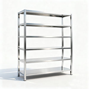 מותאם אישית מדף נירוסטה קל הרכבה רגליים צינור מרובע עבור מסעדות לתרגם אחסון סופרמרקט אחסון - Product Image 1