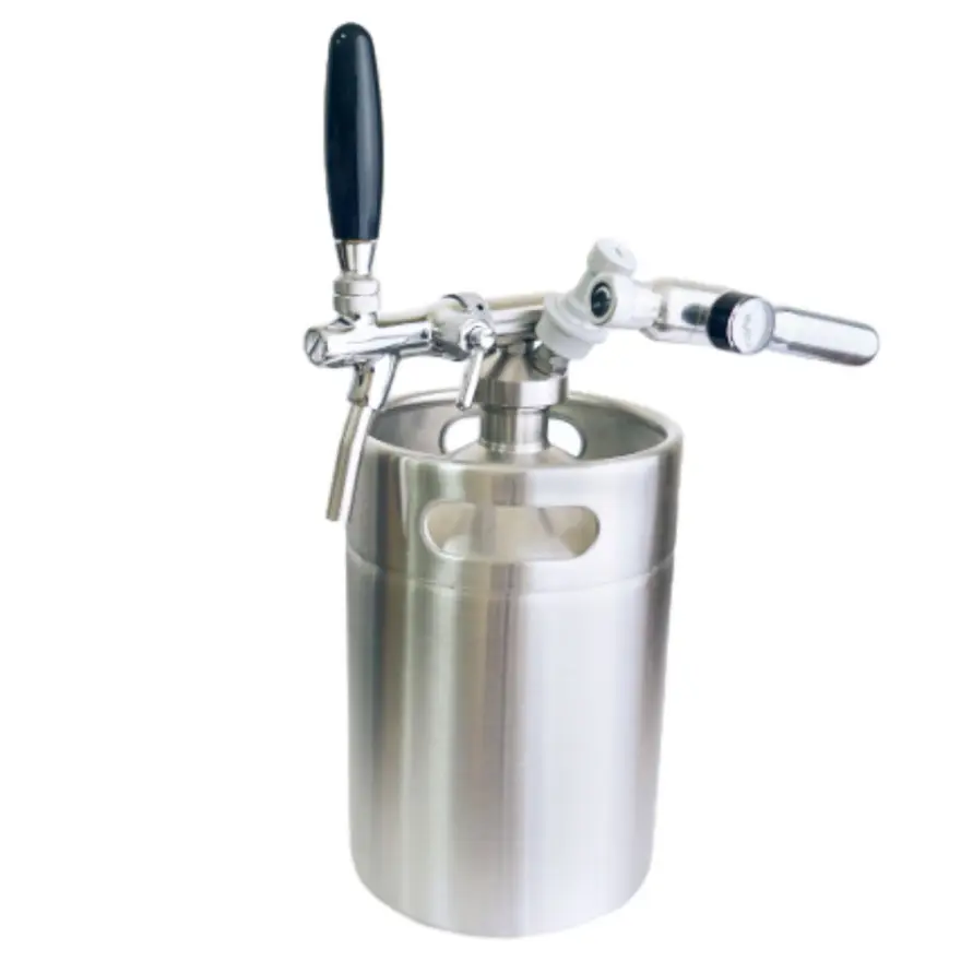 Custom Logo Beer Barrel Dispenser Stainless Steel Empty Barrel Beer Keg Kit For House Party