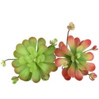 Plantes Artificielles de Luxe Automnales Personnalisées en Pot, Végétation Artificielle en Gros, Fausses Plantes Succulentes Réalistes pour Cimetière