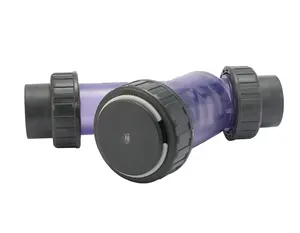 Yeni tasarım pvc boyutu 1/2 "-4" boru PVC şeffaf Y tipi süzgeç/filtre