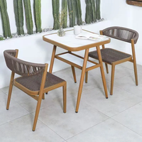 Ensemble de table et chaises de bistrot JP imperméable et moderne pour terrasse, jardin, café, pour 2 personnes