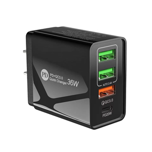 4 Port USB-C Wall Charger with PD 20W New Wholesale Travel Adapter for Mobile Phone &amp; <strong>Speaker</strong> Electric New Products - Product Image 5