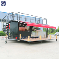 Cuisine mobile en acier inoxydable de taille personnalisée remorque de restauration rapide camion de restauration rapide chariot de nourriture van kebab caravane