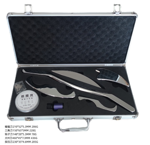 TCM diskon besar alat pijat Gua Sha baja tahan karat Set alat Gua Sha logam kualitas tinggi 4 dan 7 buah Set - Product Image 5