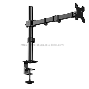 Cơ khí thép máy tính duy nhất màn hình gắn cánh tay linh hoạt bàn gắn màn hình khung đứng màu đen - Product Image 2