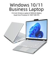 Laptop in Metallo 15.6" 1920x1080 IPS Quad Core Intel I5 con SSD Opzionale 256GB/512GB, Windows 11 Home Disponibile
