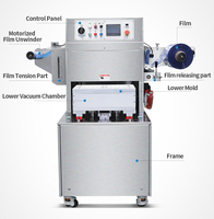 Machine de mise sous vide à film étirable pour sandwichs et poulet congelé, avec plateau, pour aliments, à purge de gaz, pour emballage sous vide sous film étirable (Skin Pack), PCB