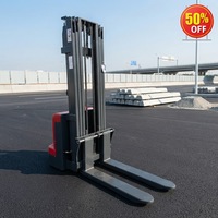 Gerbeur électrique 1 tonne à fonctionnement silencieux, pneus amortis, certifié CE, pour le stockage dans les lieux de mariage