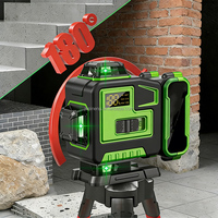 Niveau laser industriel PINENG PN-YQ003G vert 16 lignes 4D multi-lignes à auto-nivellement avec batterie au lithium 18650