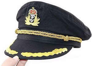 Unisexe Kawaii Réglable Capitaine Costume Enfants Chapeau Cosplay Marin Noir W820 - Product Image 3