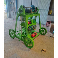 Machine à fabriquer des blocs creux en béton YJ à utilisation facile, machine mobile à grandes roues QMJ4-45 pour la fabrication de briques et de blocs, en promotion