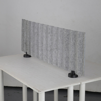 Nouveaux panneaux de séparation acoustiques modernes gris pour bureau, cloison mobile en feutre PET pour cuisine, école, bureau sain