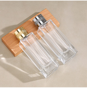 Nuevo Diseño, Botella de Vidrio Transparente Cuadrada Redonda de Lujo de 100 ml para Perfume en Aerosol para Hombre y Mujer, con Caja y Tapa - Product Image 5