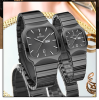 REWARD 611264 Montre-bracelet à quartz populaire avec calendrier complet et bracelet en acier pour hommes et femmes, montres pour couples
