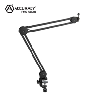 Mloveacc — support de microphone professionnel en aluminium MS168, en métal, pour microphone professionnel, à montage sur bureau réglable