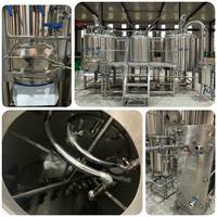 Équipement de brasserie 7BBL, système de brassage 7 barils, certifié CE PED, système de brassage de bière artisanale en acier inoxydable pour microbrasserie