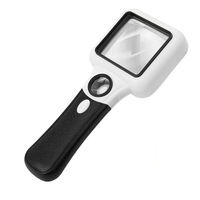 5x 45x Illuminated Magnifier with LED Light UV Lamp Handheld Magnifying Glass Reading Loupe Glass Jewelry Magnifier