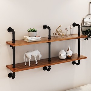 BILIDO rak buku anggur pemasangan dinding, rak pipa besi Retro industri suspensi Diy penyimpanan - Product Image 5