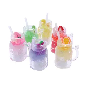 Yiwu insheen Craft mô phỏng lớn 3D Glow Dark slushy đồ uống chai thiết kế DIY Nhựa quyến rũ cho Keyring Keychain - Product Image 1