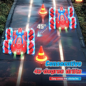 Voiture télécommandée RC 4 canaux 2,4 GHz double face pour enfants, rotation 360°, course à dérive lumineuse - Portée 20 m, utilisation intérieure/extérieure - Product Image 2