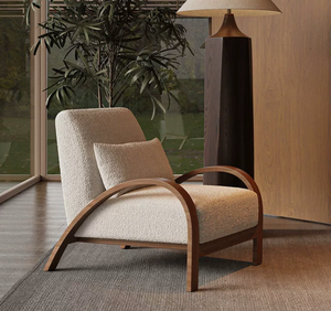 Nordique Minimaliste De Luxe Simple Sherpa Canapé Chaise Serene Casual pour Salon Chambre Hôtel Guesthouse Réception pour Villas - Product Image 1