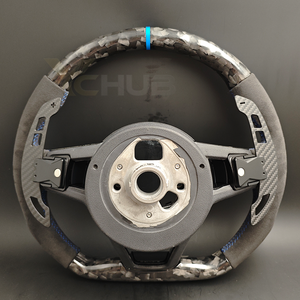 Volant en carbone forgé de style R8 pour VW Volkswagen <span class=keywords><strong>Golf</strong></span> 5 6 7 7.5 R MK5 MK6 MK7 GTI Passat B6 B7 B8 Jetta Tiguan - Product Image 3