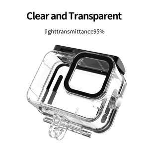TELESIN Professional 45M Plongée Boîtier Étanche Pour <span class=keywords><strong>GoPro</strong></span> <span class=keywords><strong>Hero</strong></span> 12/11/10/<span class=keywords><strong>9</strong></span> Caméra de Sport Noire - Product Image 4