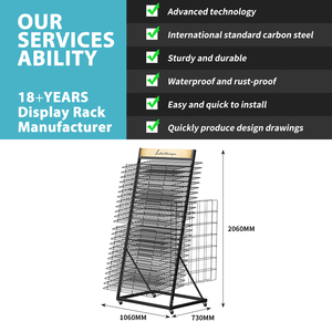 Support de présentation vertical en métal robuste à 25 niveaux pour papier de scrapbooking, étagère de rangement en PVC pour <span class=keywords><strong>fournitures</strong></span> artistiques et de bureau - Product Image 4