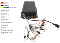 Kit de conversion de moto électrique QS273 3.5T 5T 120 km/h, moteur Qs 72v8000w avec batterie 72v40ah en option