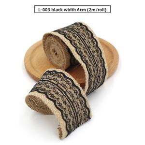 <span class=keywords><strong>Ruban</strong></span> en jute de 6 cm de large, 2 m/rouleau, pour nœuds papillon de mariage, emballage de fleurs DIY, vente en gros d'usine - Product Image 5