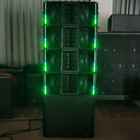 Système audio-vidéo professionnel pour extérieur, éclairage, enceinte Line Array 2 voies 2*10 pouces Neo 2000W avec éclairage LED RGB et contrôle par application