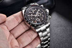 <span class=keywords><strong>Montre</strong></span> mécanique Pagani Design 1777 personnalisable <span class=keywords><strong>pour</strong></span> <span class=keywords><strong>homme</strong></span>, bracelet en acier inoxydable, étanche, automatique, cadran ajouré, bracelet personnalisable - Product Image 3