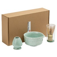 Ensemble de thé en céramique de style japonais, bol à matcha, filtre, brosse à thé en bambou, Baiben Li, cérémonie du thé de la dynastie Song, boîte cadeau