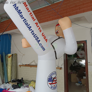 <span class=keywords><strong>Ballon</strong></span> gonflable pour événement publicitaire, modèle d'arts martiaux pour karaté, taekwondo, sanda, coups de pied, personnalisé - Product Image 3
