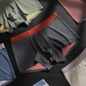 Calzoncillos Bóxer para Hombre, 100% Modal AB, Diseño Color Block, Seda de Morera 5A, Antibacterianos, Entrepierna Sin Costuras, Talle Medio - Product Image 1