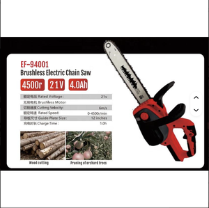 12-Inch Chain Saw With Mobile <b>Power</b> Supply Plate Battery-Powered Cutters Garden <b>Tool</b> DH-12 21V Cordless Operation Powerful and P - Product Image 6