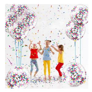 Globos Gigantes de Látex de 36 Pulgadas para Decoración de Fiesta de Cumpleaños, Globos Jumbo Transparentes de 36 Pulgadas con Confeti - Product Image 5