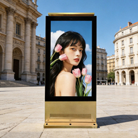Pantalla LCD para Exteriores de 55 Pulgadas, Alto Brillo, 2000 Nits, Doble Cara, Señalización Digital para Mobiliario Urbano Inteligente
