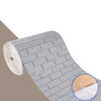 Papier peint auto-adhésif en briques pour la décoration de la maison, autocollant mural 3D en mousse PE