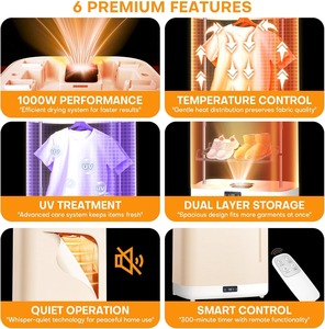 Sèche-linge portable à séchage rapide, mini-sèche-linge, séchage stéréoscopique cyclique 3D, parfait pour les appartements, le camping et l'utilisation à domicile - Product Image 5