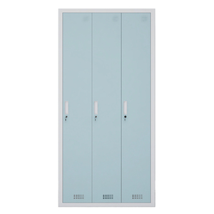 3 Door Metal <b>Clothes</b> <b>Cupboard</b> Cabinet Key Locker Metal 3 Door Clothing Locker Cabinet Armadietto Spogliatoio Cantiere - Product Image 1
