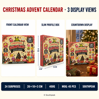 Calendrier de l'Avent Southpeak Toy : 24 Boîtes Mystères de Jouets Squishy à Remontée Lente – Cadeau de Compte à Rebours de Noël – Jouets à Presser